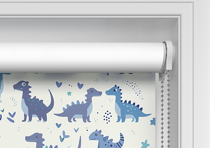 Dino Land, Blue Denim - Twist&Fit Roller Blind - Image 10